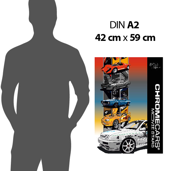 ChromeCars® Wandkalender - MOVIE STARS 2024 (DIN A2)