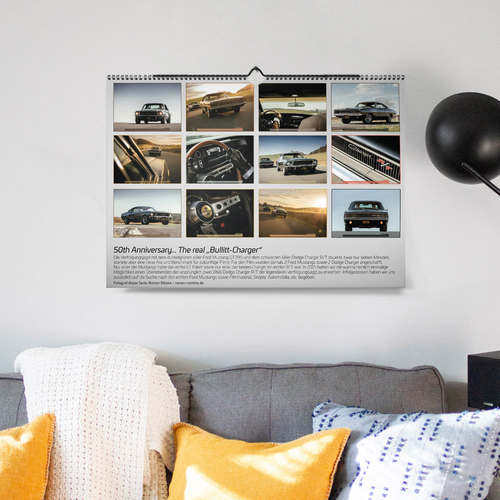 ChromeCars® Wandkalender "The Real Bullitt Charger" 2025 (DIN A2)