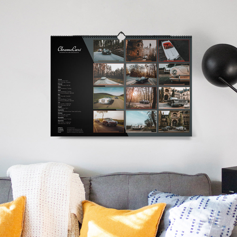 ChromeCars® Wandkalender "Retrospektiv" 2025 (DIN A2)