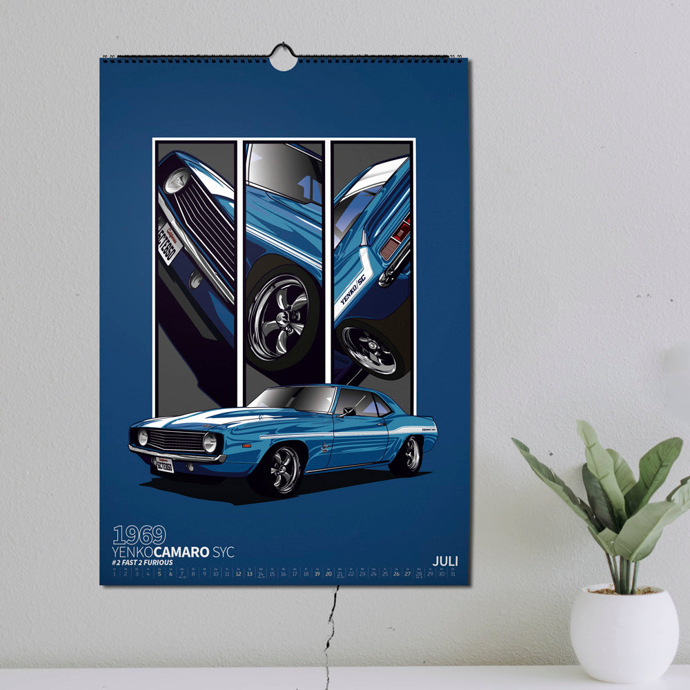 ChromeCars® Wandkalender - MOVIE STARS 2025 (DIN A2)