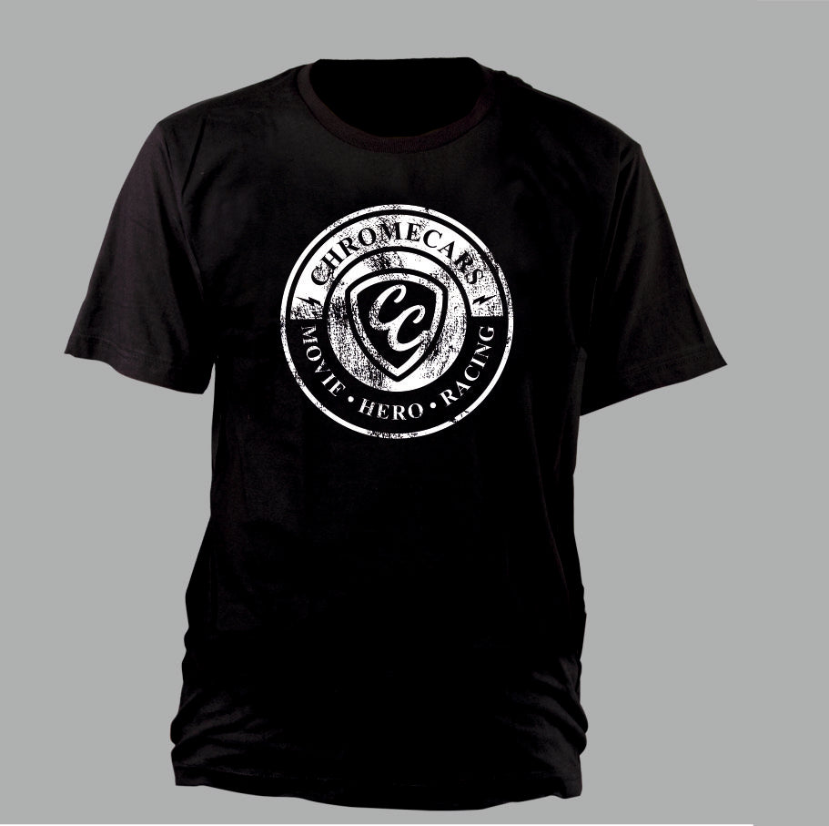 ChromeCars – Used Logo auf einem T-Shirt