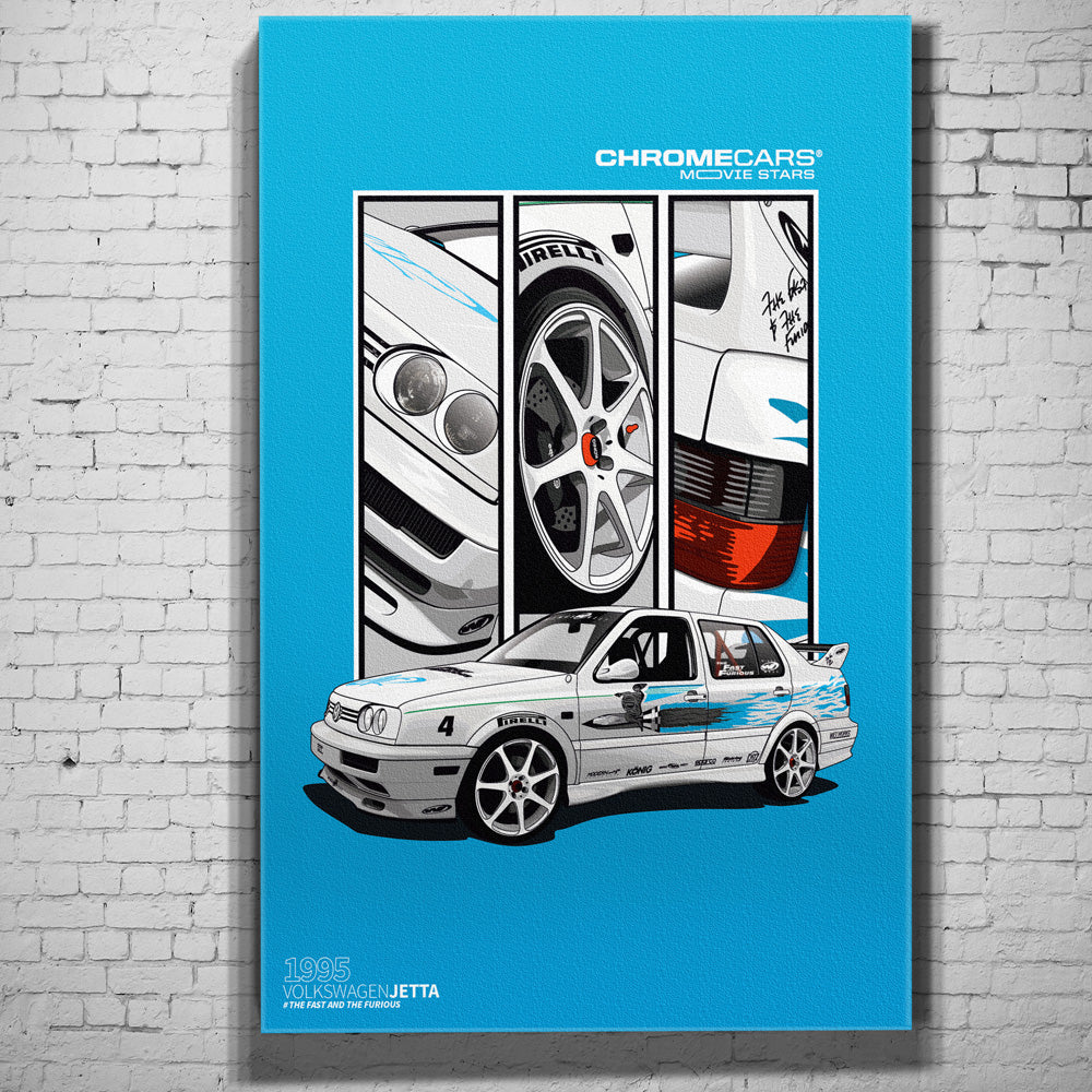 Jesse’s VW Jetta – Detail Triptych als Wandmotiv