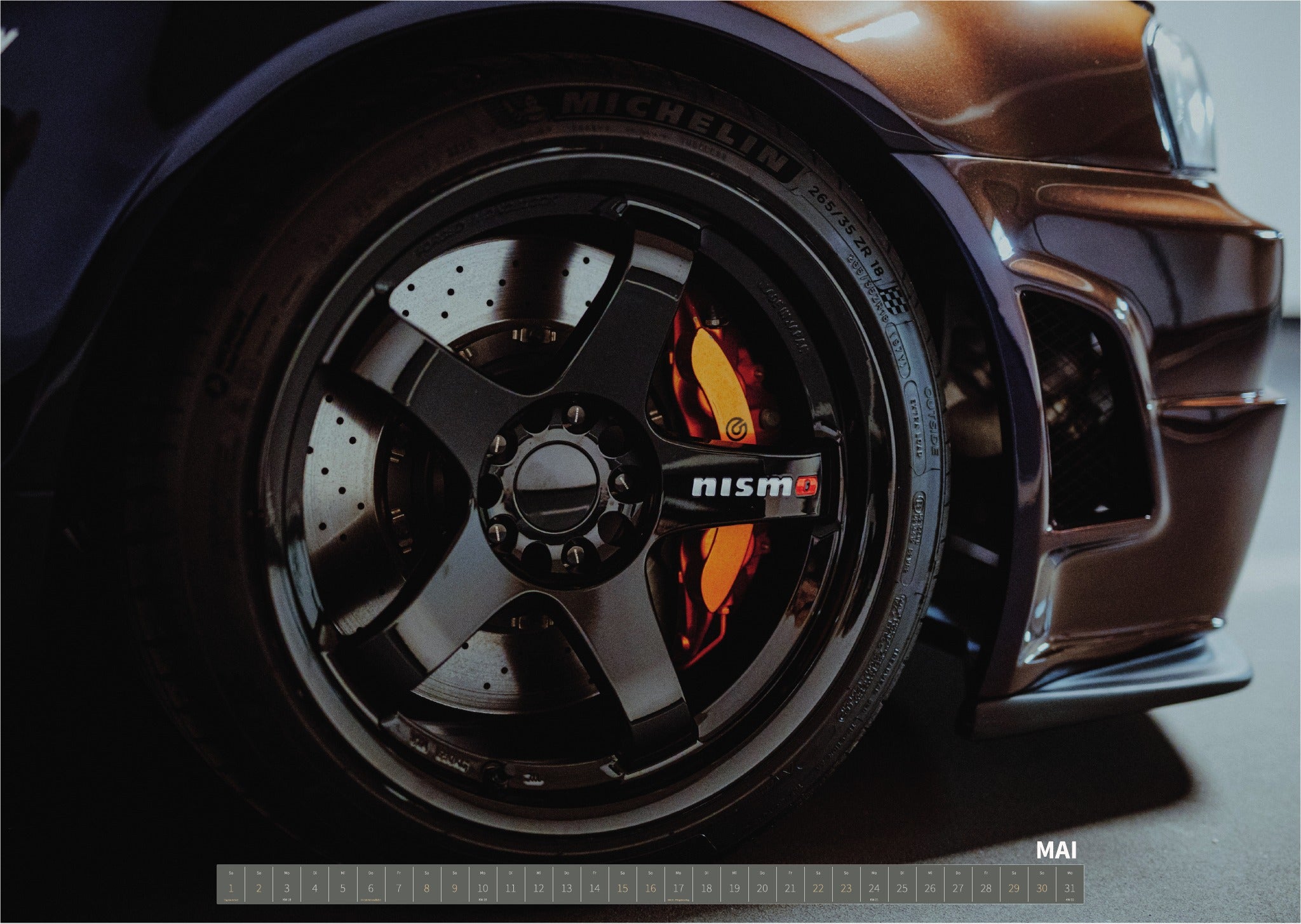 R34 GT-R CRS MPIII Kalender 2027 Landscape – Kalenderblatt mai