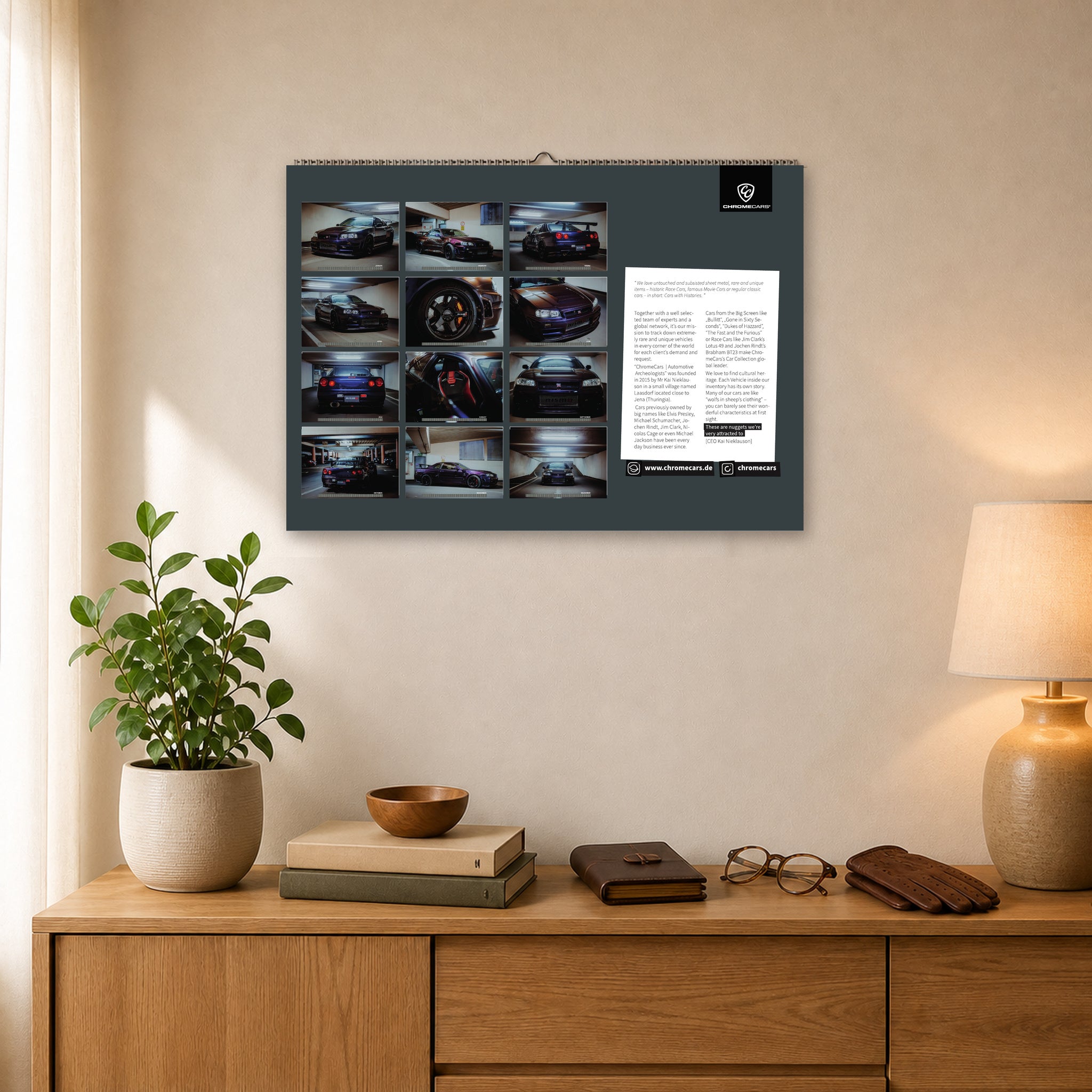 R34 GT-R CRS MPIII Kalender 2027 – Rückseitenübersicht 2027 im A2-Querformat