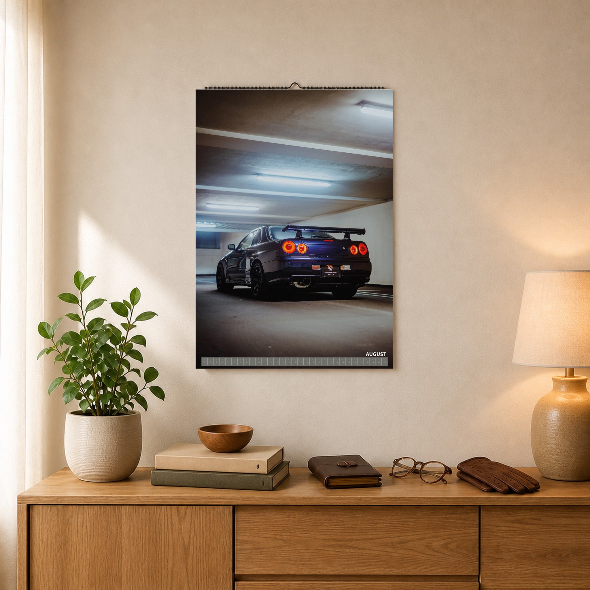 Nissan Skyline R34 GT-R MNPII – Kalenderblatt August 2027