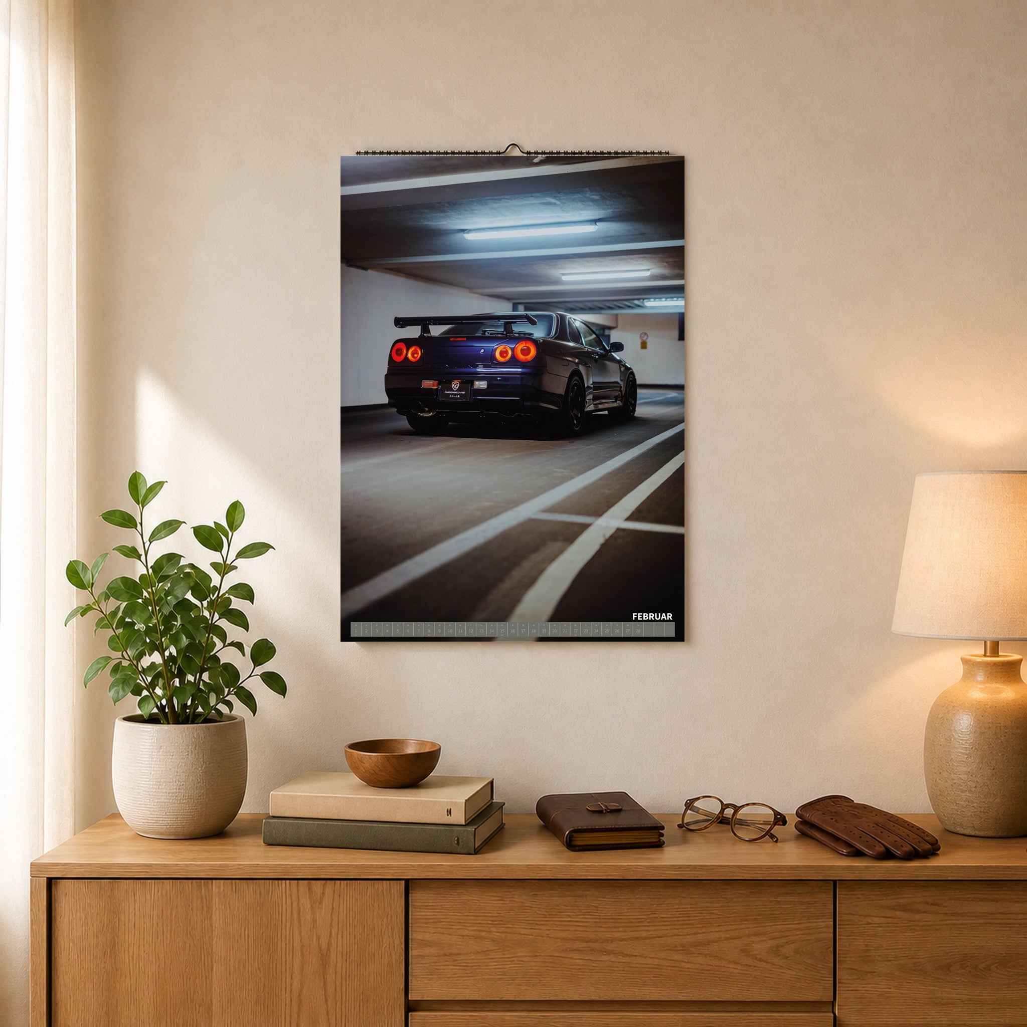 Nissan Skyline R34 GT-R MNPII – Kalenderblatt Februar 2027
