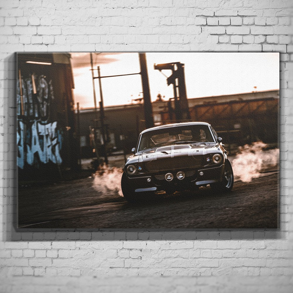 1967 FORD Mustang Eleanor "Gone in 60 Seconds" Wandbild - "Ottos Garage"