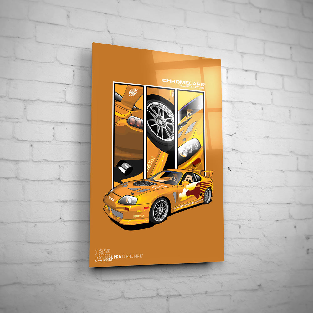 TOYOTA SUPRA "Slap Jack" Wandbild" by ChromeCars®
