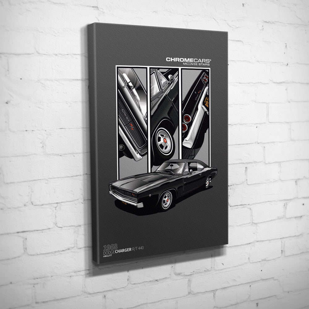 DODGE CHARGER BULLITT Wandbild by ChromeCars®