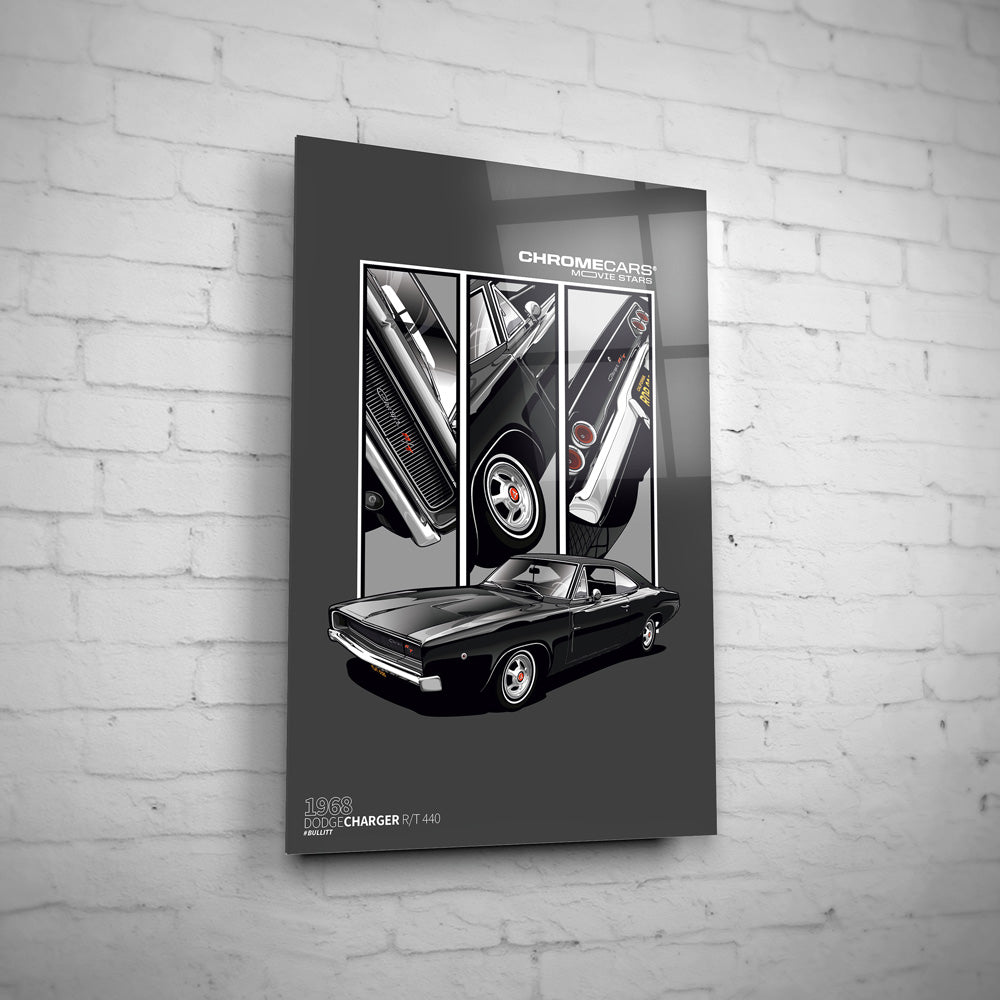 DODGE CHARGER BULLITT Wandbild by ChromeCars®