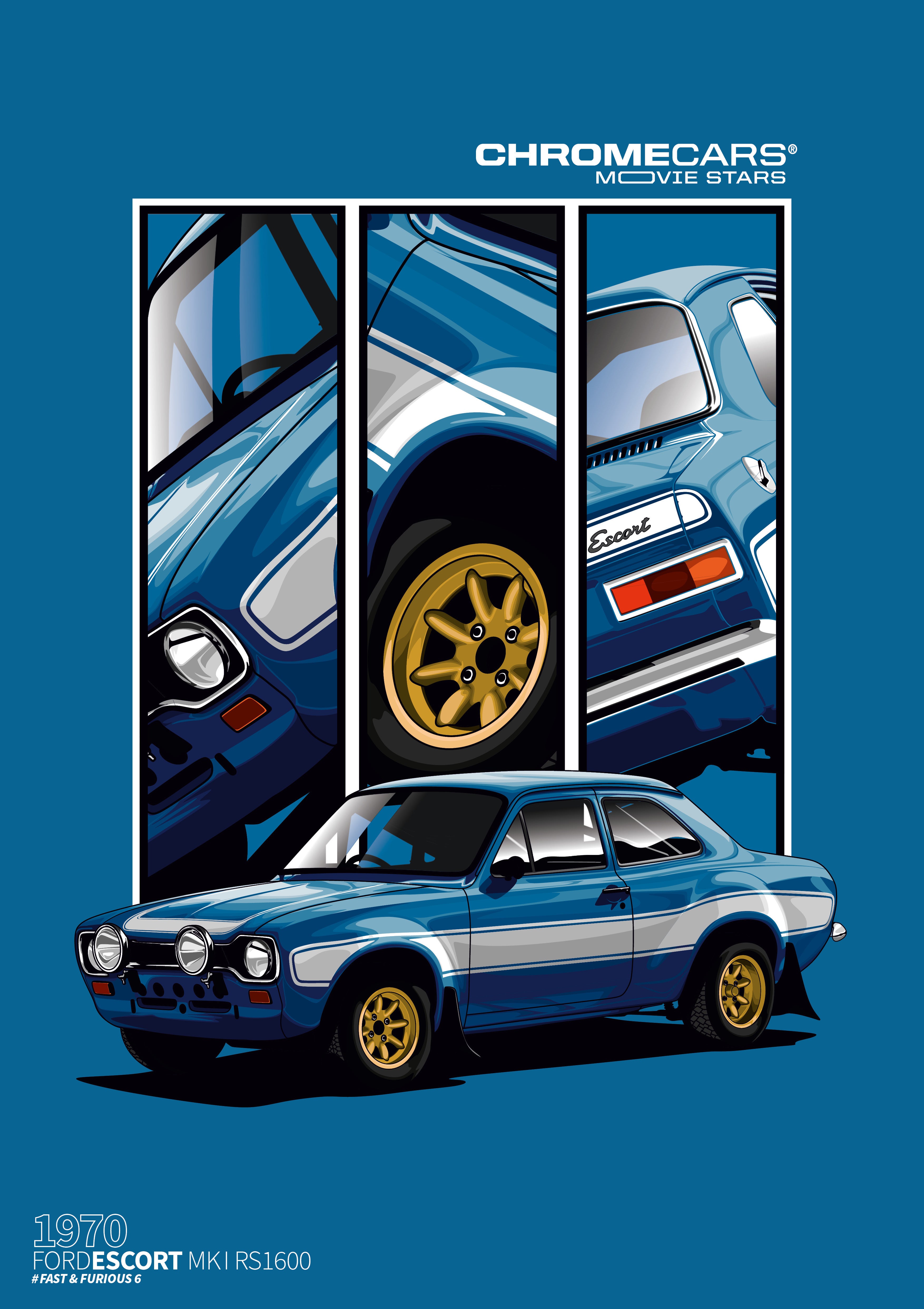 Brian`s Escort Poster by ChromeCars®  (DIN A1)