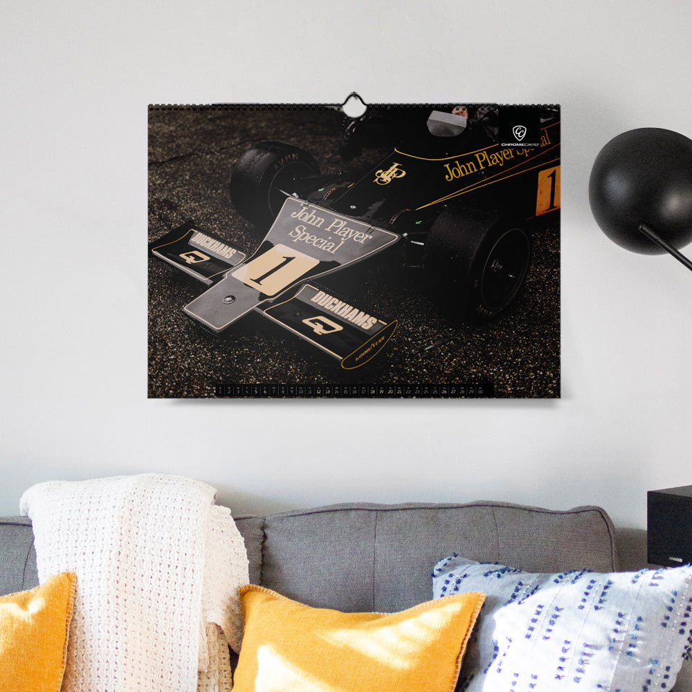 ChromeCars® Wandkalender "BLACK&GOLD - LOTUS Collection" 2025 (DIN A2)
