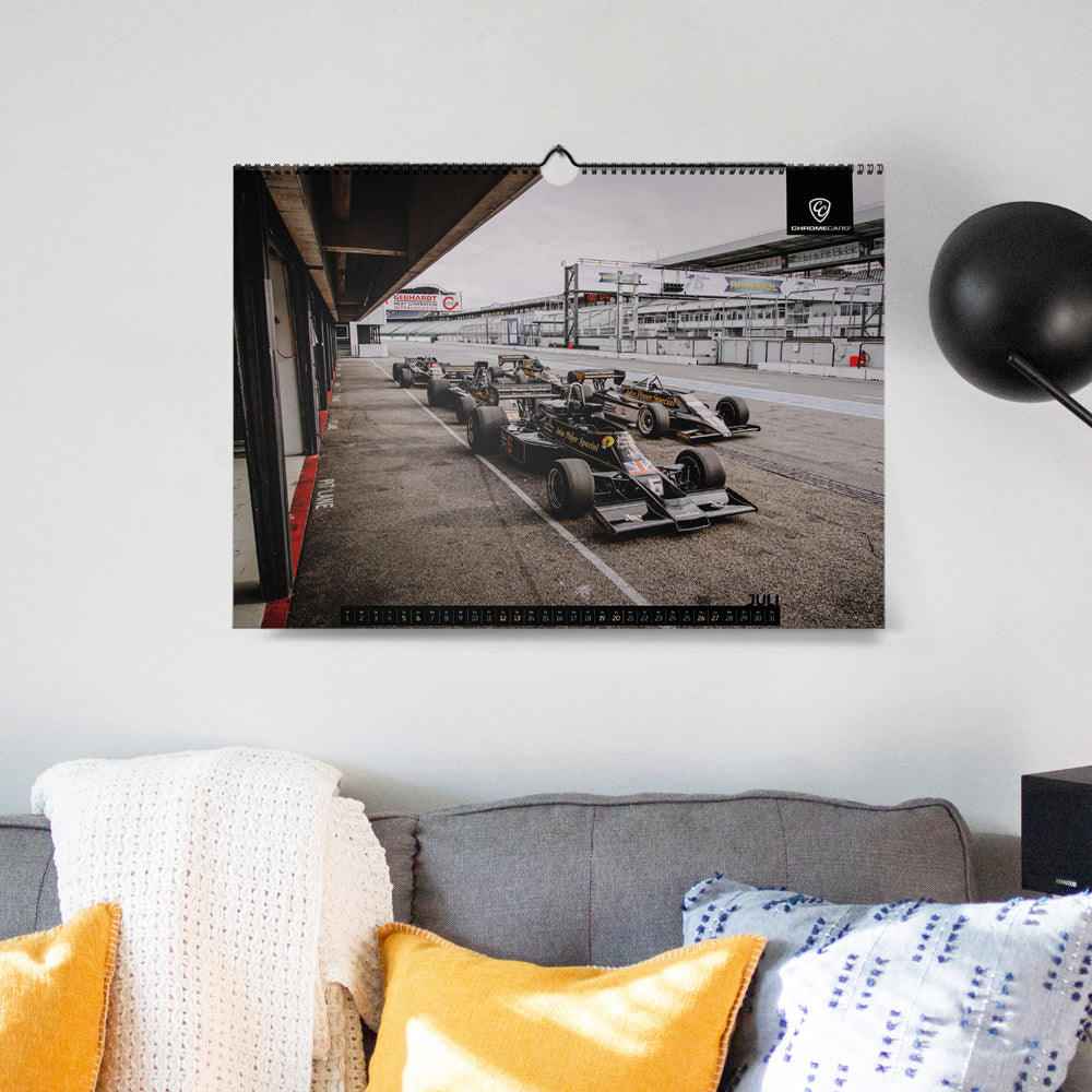 ChromeCars® Wandkalender "BLACK&GOLD - LOTUS Collection" 2025 (DIN A2)