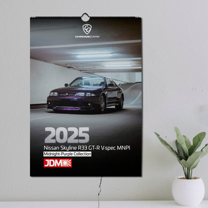ChromeCars® Wandkalender - Nissan Skyline R33 GT-R V-spec MNPI - 2025 (DIN A2)