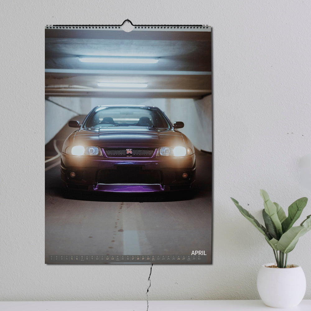 ChromeCars® Wandkalender - Nissan Skyline R33 GT-R V-spec MNPI - 2025 (DIN A2)