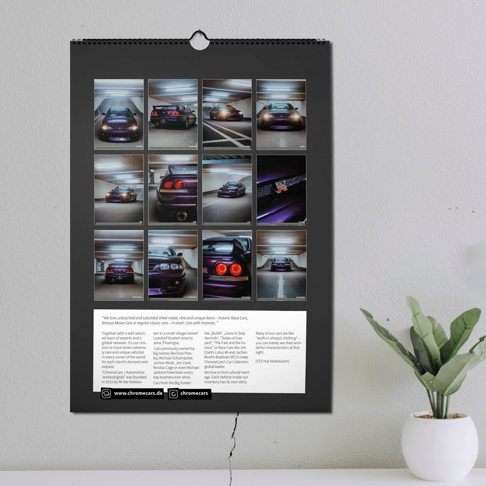ChromeCars® Wandkalender - Nissan Skyline R33 GT-R V-spec MNPI - 2025 (DIN A2)