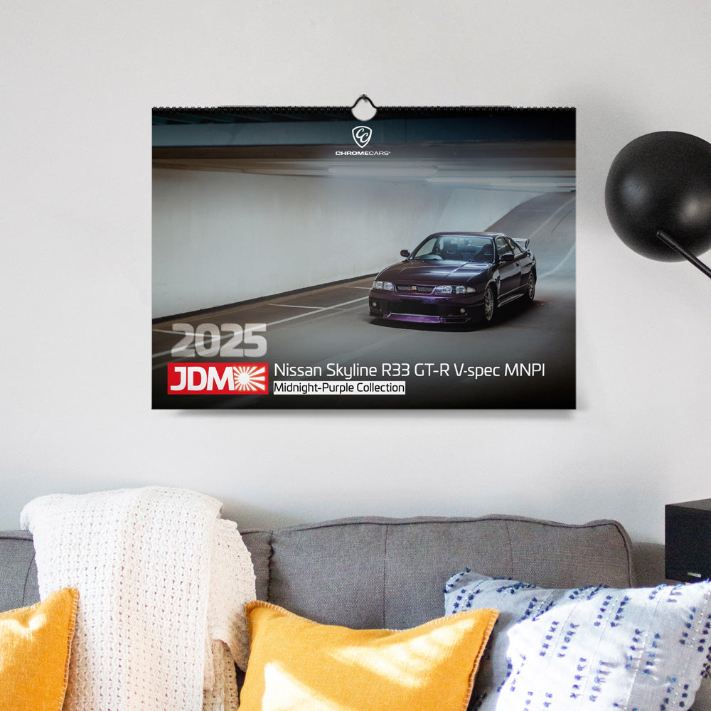 ChromeCars® Wandkalender - Nissan Skyline R33 GT-R V-spec MNPI - 2025 (DIN A2)