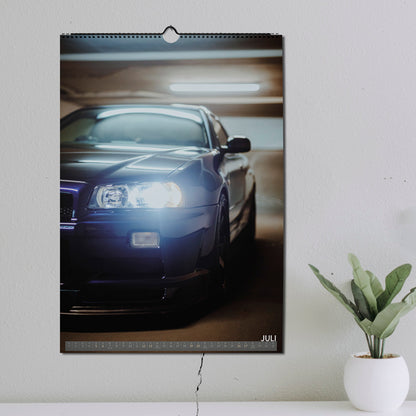 ChromeCars® Wandkalender - Nissan Skyline R34 GT-R V-spec MNPII - 2025 (DIN A2)