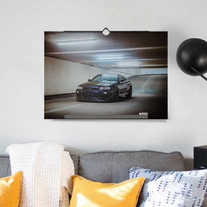 ChromeCars® Wandkalender - Nissan Skyline R34 GT-R V-spec MNPII - 2025 (DIN A2)
