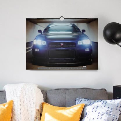ChromeCars® Wandkalender - Nissan Skyline R34 GT-R V-spec MNPII - 2025 (DIN A2)