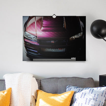 ChromeCars® Wandkalender - Nissan Skyline R34 GT-R V-spec CRS MNPIII - 2025 (DIN A2)