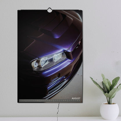 ChromeCars® Wandkalender - Nissan Skyline R34 GT-R V-spec CRS MNPIII - 2025 (DIN A2)