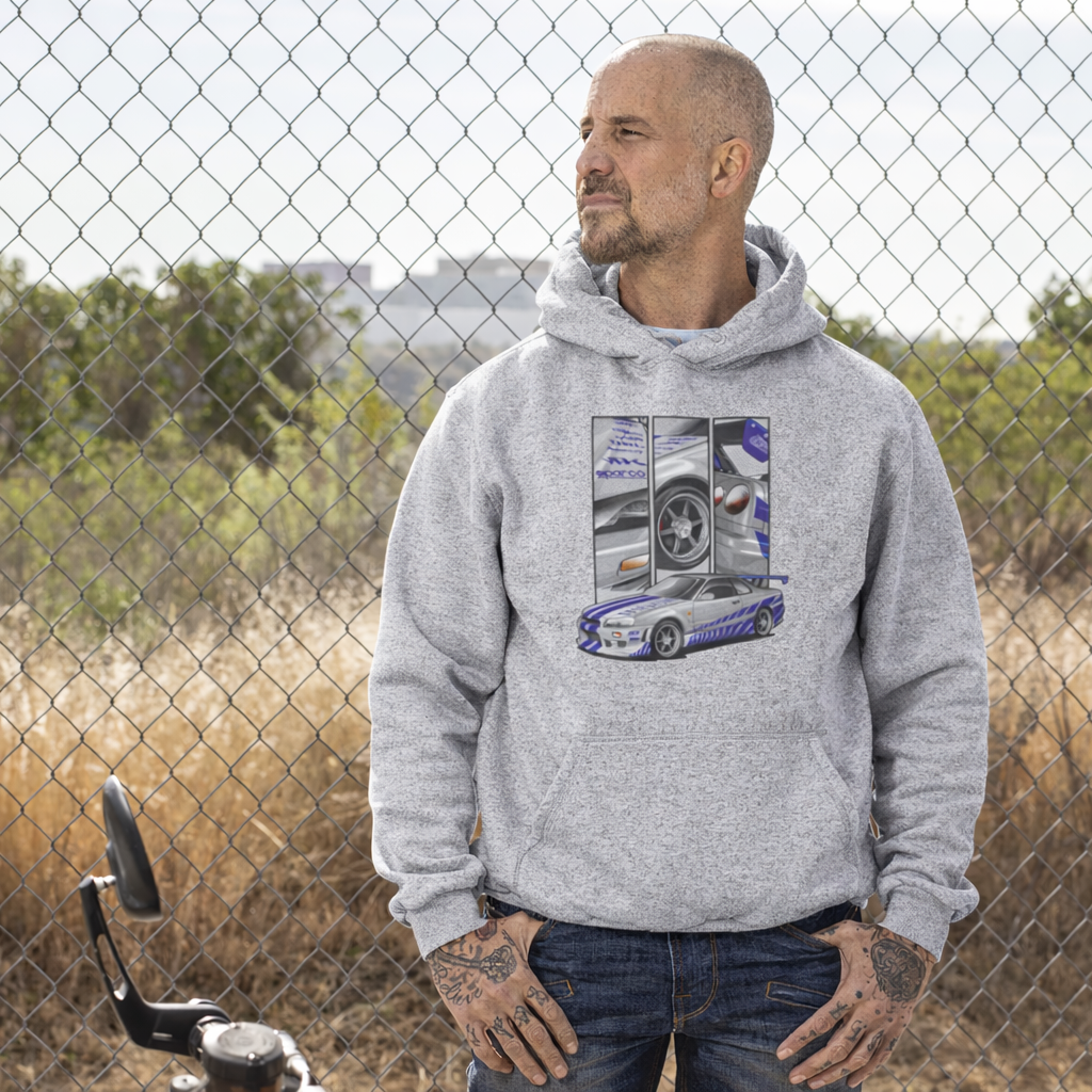Nissan Skyline R34 Hoodie – Brian O’Conner by ChromeCars®