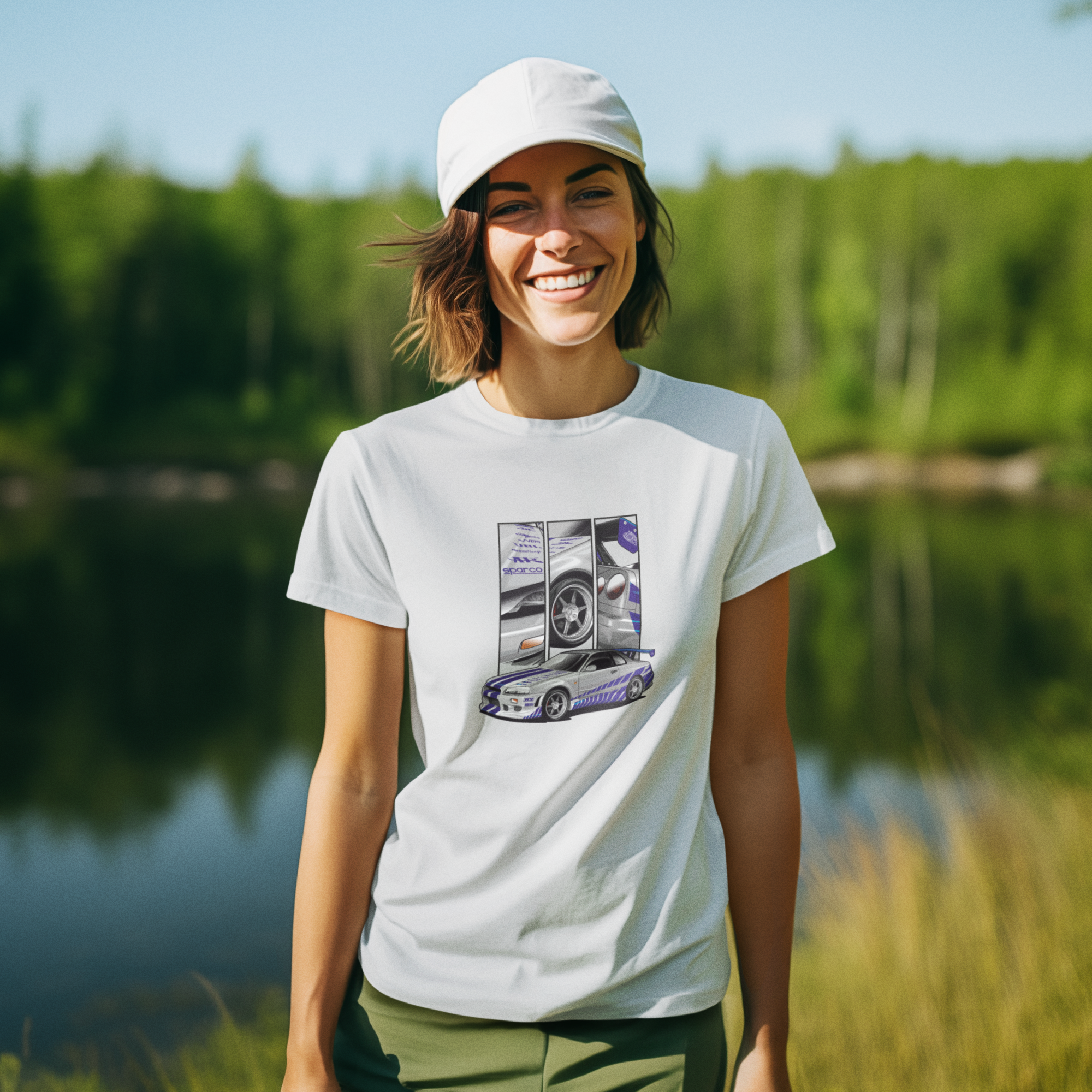 Brian's Skyline (women) - T-Shirt by ChromeCars®