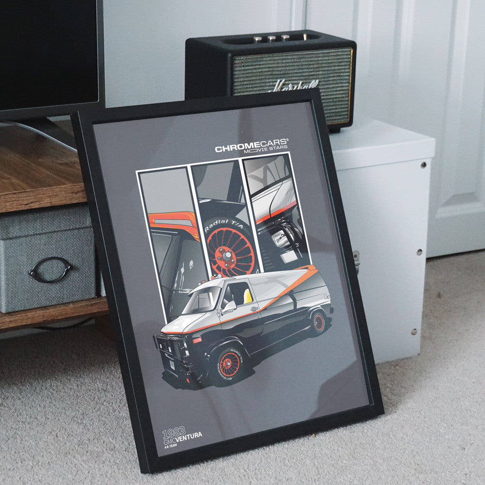 A-Team Vandura – Detail Triptych als Poster