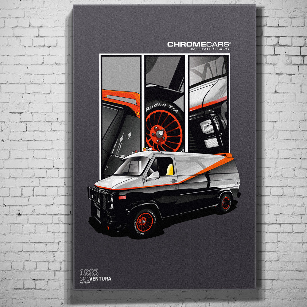 A-Team Vandura – Detail Triptych als Wandmotiv
