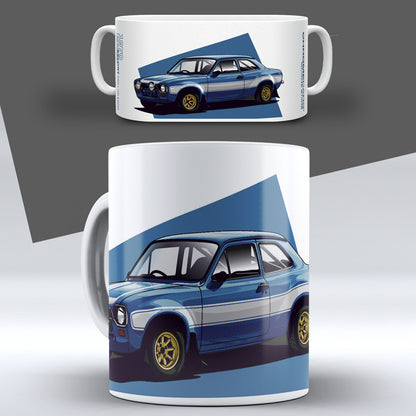 Brian’s Escort – Concept Sketch auf einer Tasse – Vorder- und Seitenansicht
