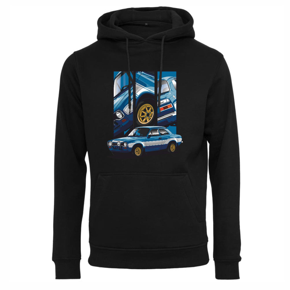Brian’s Escort – Detail Triptych auf einem Hoodie