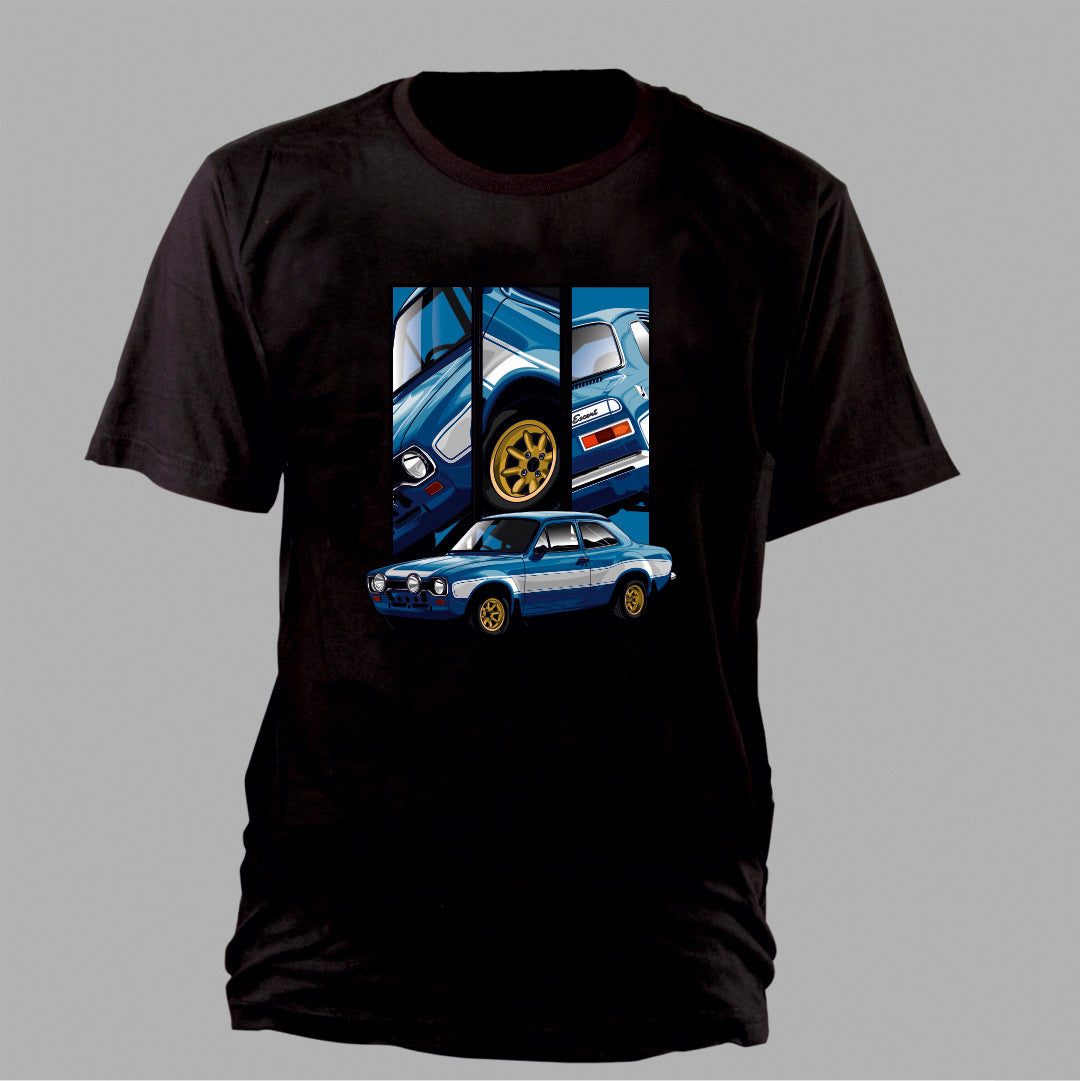 Brian’s Escort – Detail Triptych auf einem T-Shirt