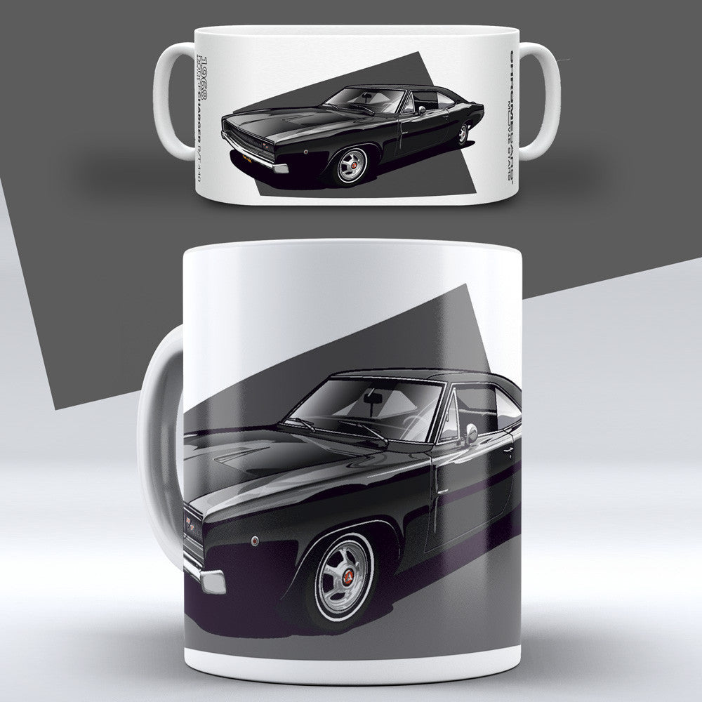 Bullitt Charger – Black Profile auf einer Tasse – Vorder- und Seitenansicht