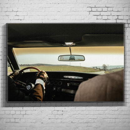 Bullitt Charger – Cockpit Chase als Wandmotiv