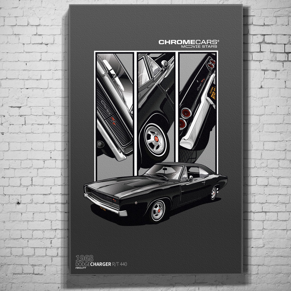 Bullitt Charger – Detail Triptych als Wandmotiv