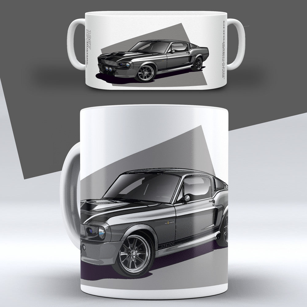 Eleanor – Black Profile auf einer Tasse – Vorder- und Seitenansicht
