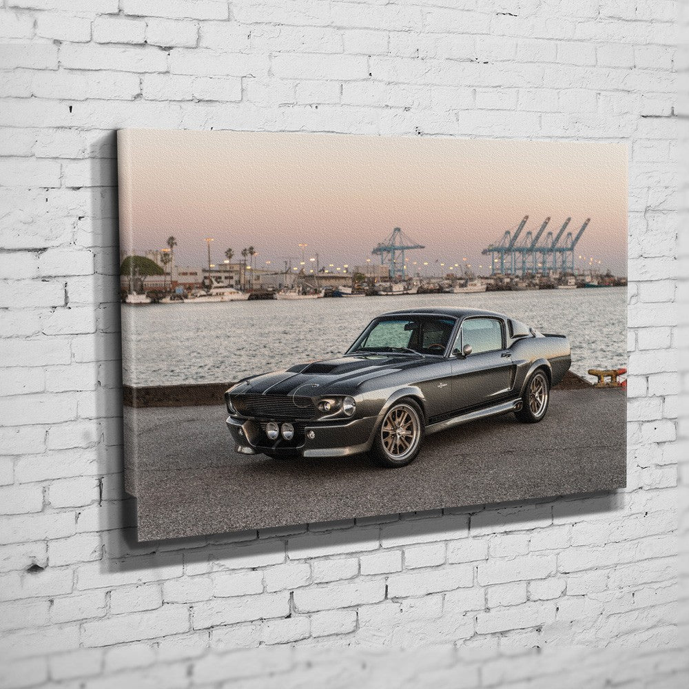 Eleanor – Harbor Portrait auf Leinwand an weißer Ziegelwand