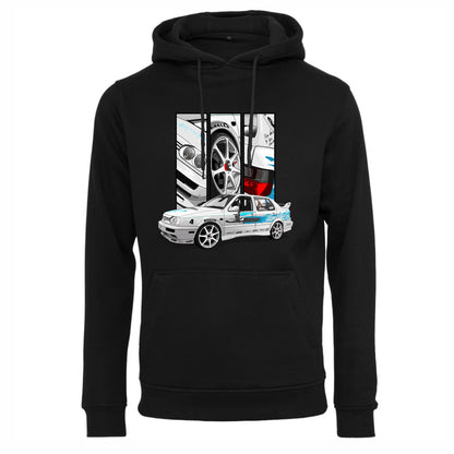 Jesse’s VW Jetta – Detail Triptych auf einem Hoodie