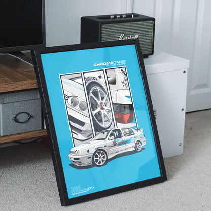 Jesse’s VW Jetta – Detail Triptych als Poster