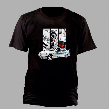 Jesse’s VW Jetta – Detail Triptych auf einem T-Shirt