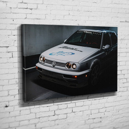 Jesse’s VW Jetta – Garage Front Close als Wandmotiv
