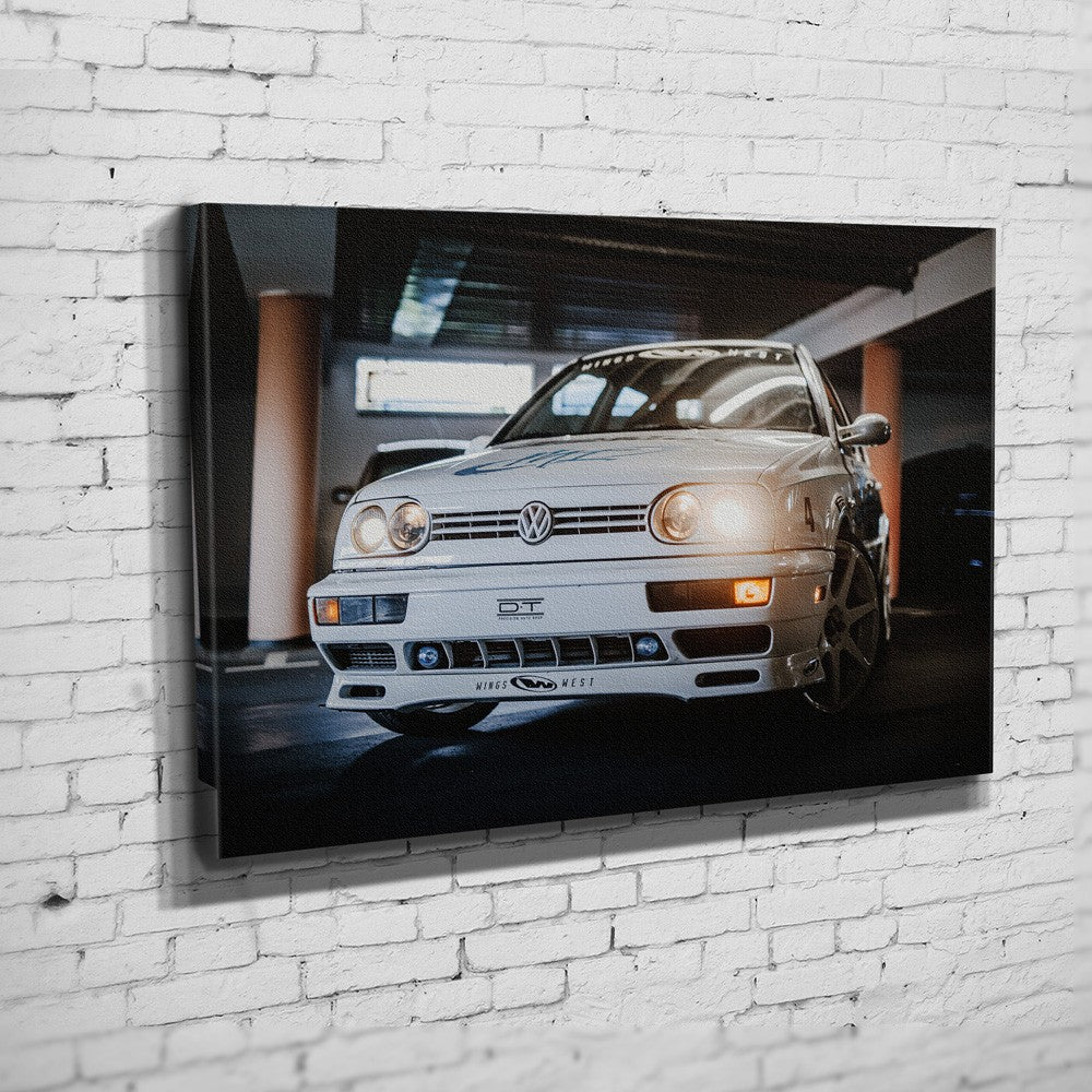 Jesse’s VW Jetta – Garage Front als Wandmotiv