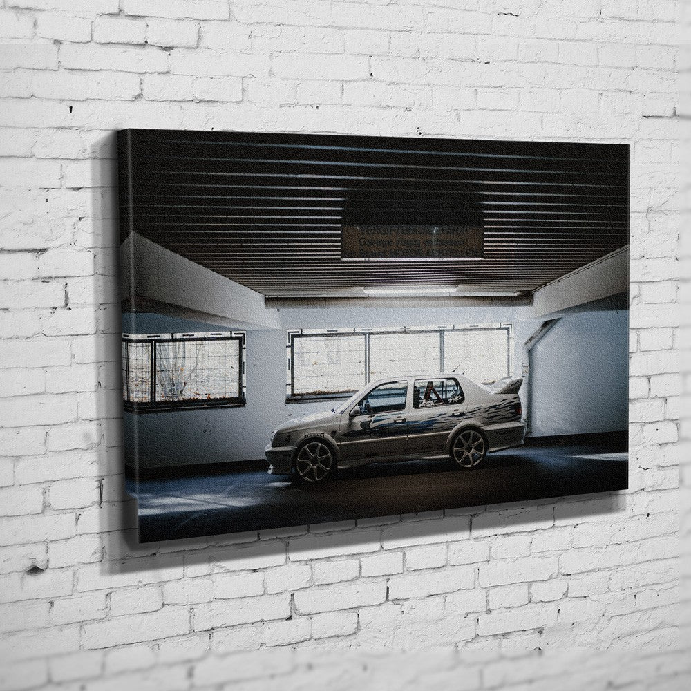 Jesse’s VW Jetta – Garage Side Profile als Wandmotiv