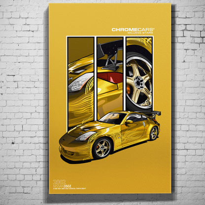Morimoto’s 350Z – Detail Triptych als Wandmotiv