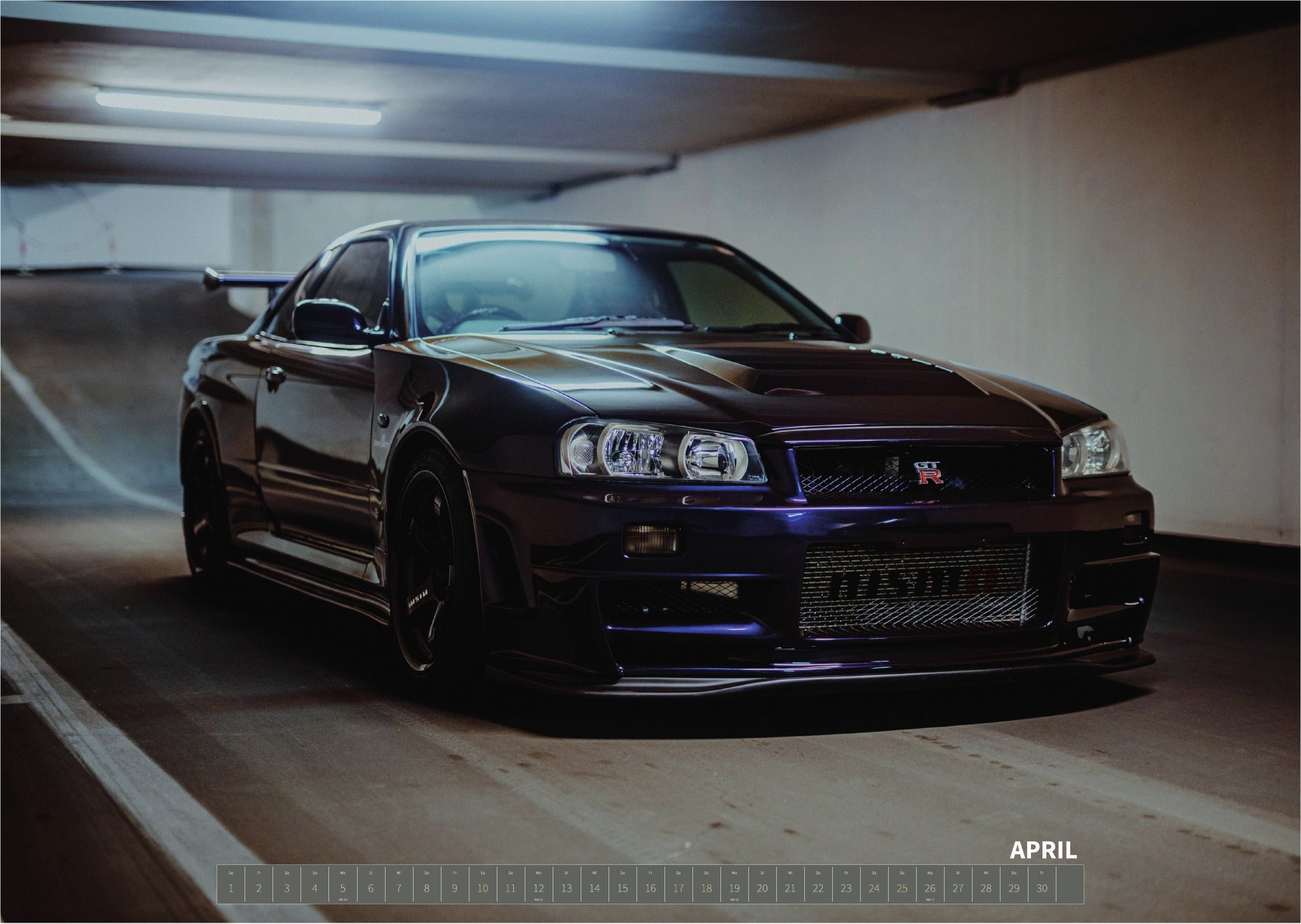R34 GT-R CRS MPIII Kalender 2027 Landscape – Kalenderblatt april