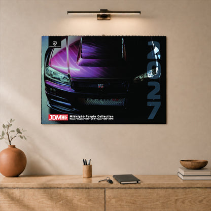 R34 GT-R CRS MPIII Kalender 2027 Landscape – Deckblatt als A2-Mockup