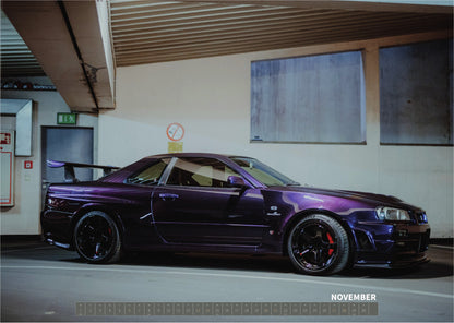 R34 GT-R CRS MPIII Kalender 2027 Landscape – Kalenderblatt november
