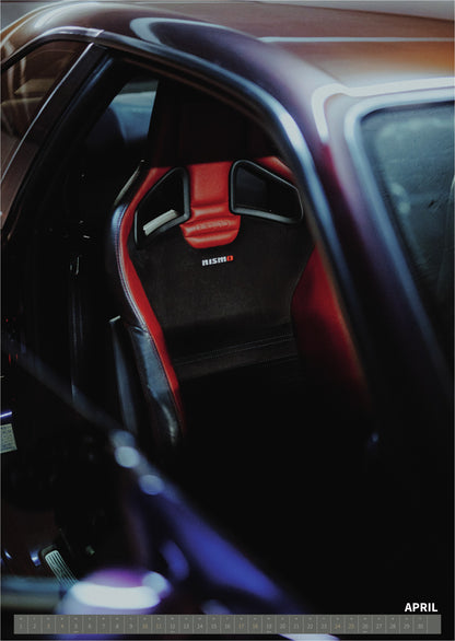 R34 GT-R CRS MPIII Kalender 2027 Portrait – Kalenderblatt april