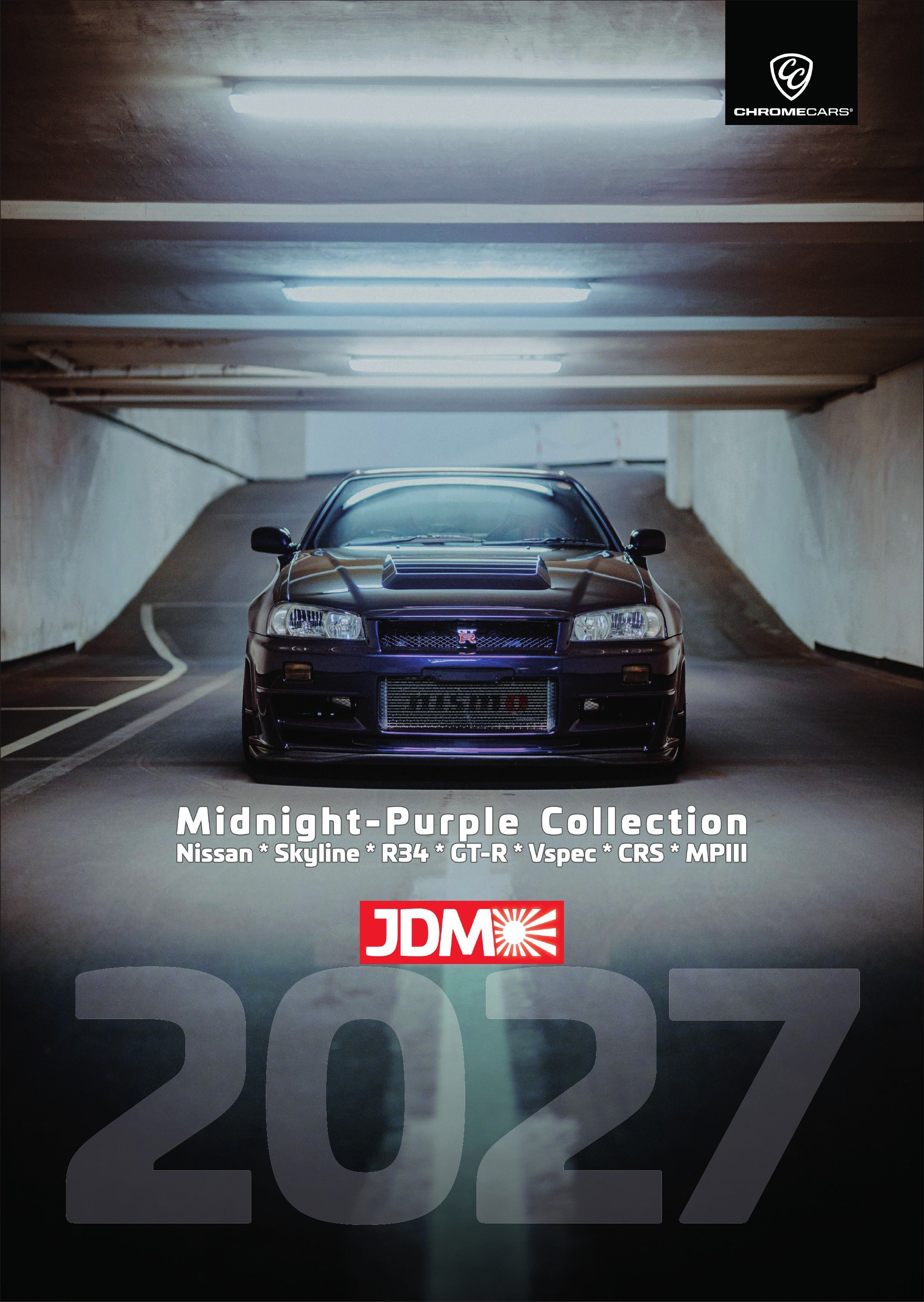 R34 GT-R CRS MPIII Kalender 2027 Portrait – Deckblatt